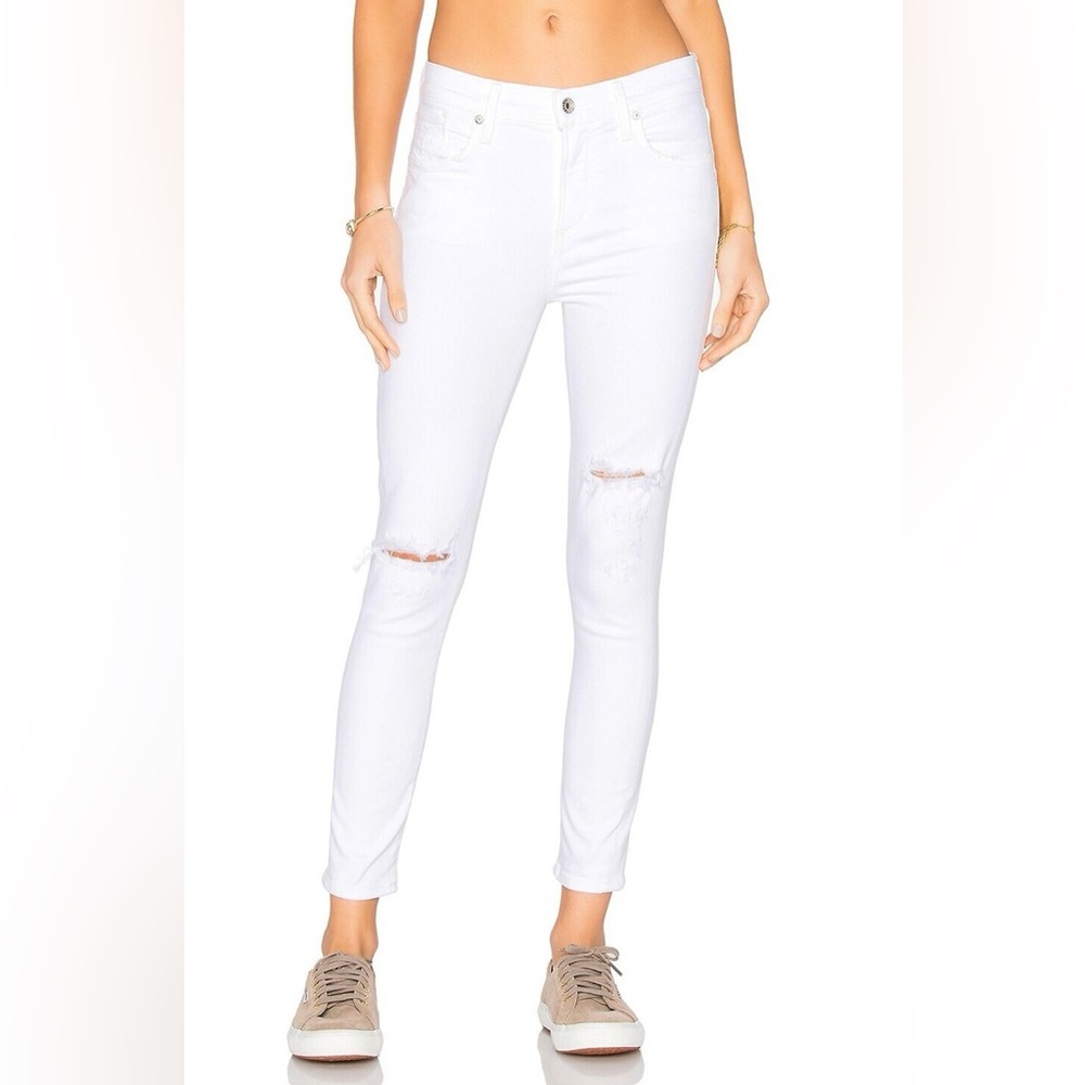 NWOT Agolde Sophie Crop Skinny Jeans Shoreline Destruct Size 24 - Picture 2 of 11